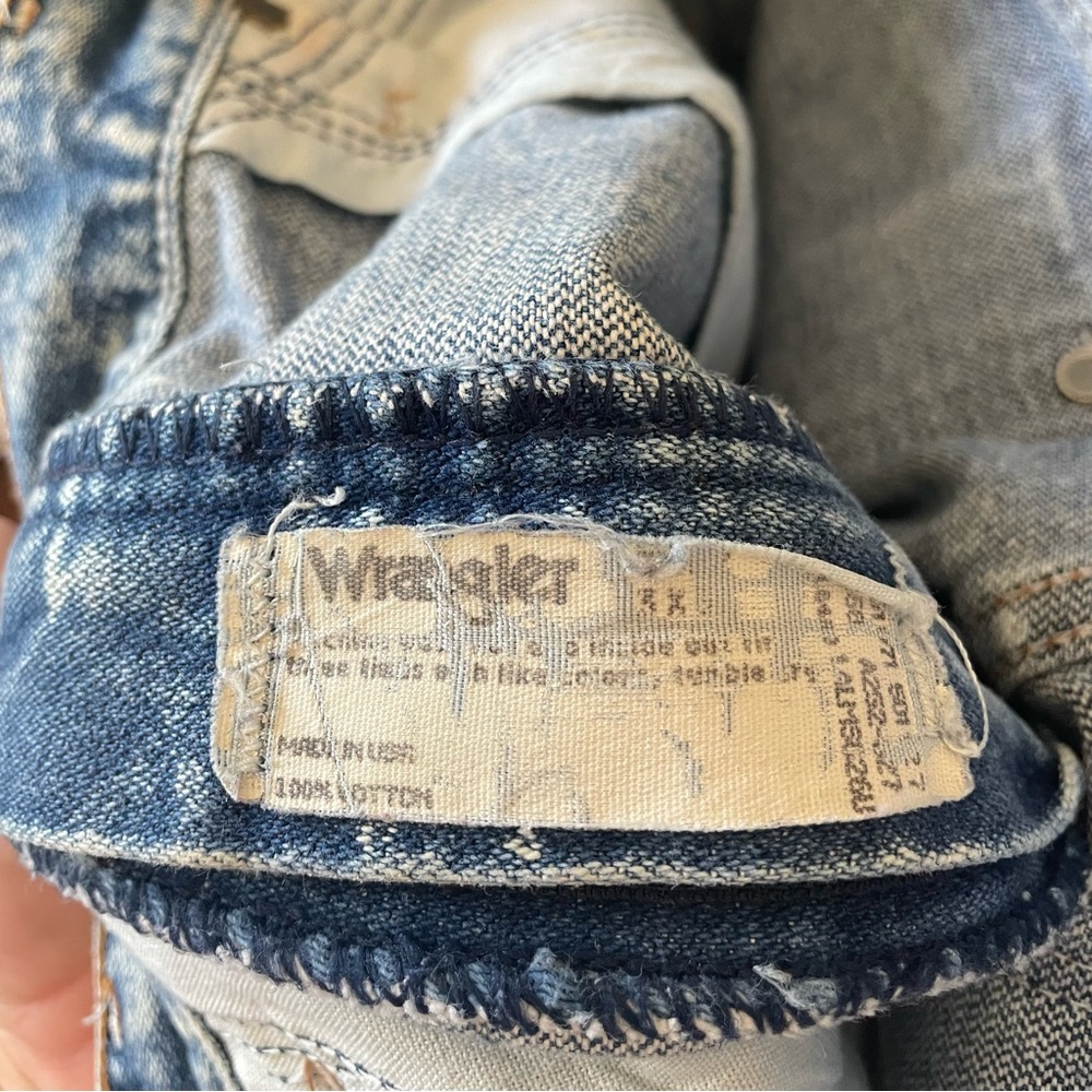 Vintage 80s 90s acid washed distressed cut off denim shorts size 27 - Picture 7 of 9